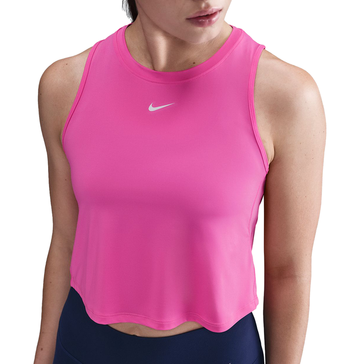 Nike One Classic Womens Dri-FIT Cropped Tank Top - Playful Pink/White