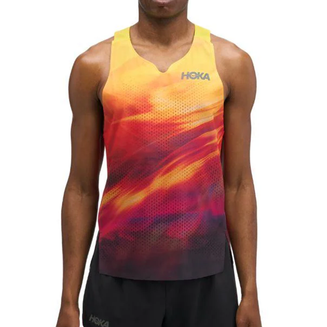 Hoka Mens Race Day Singlet - Hoka Citrus Print - AW26