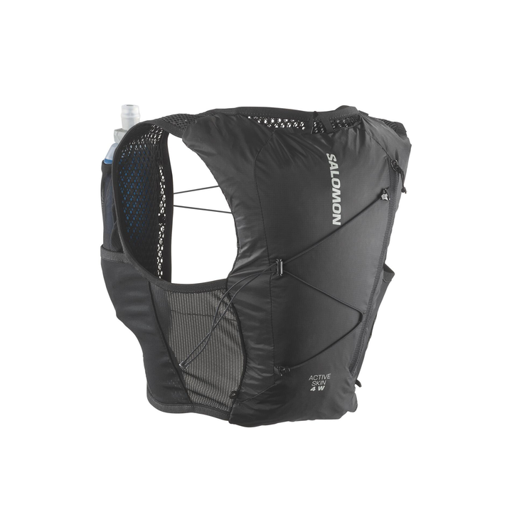 Salomon Womens Active Skin 4 Vest with Flasks - Black/Metal