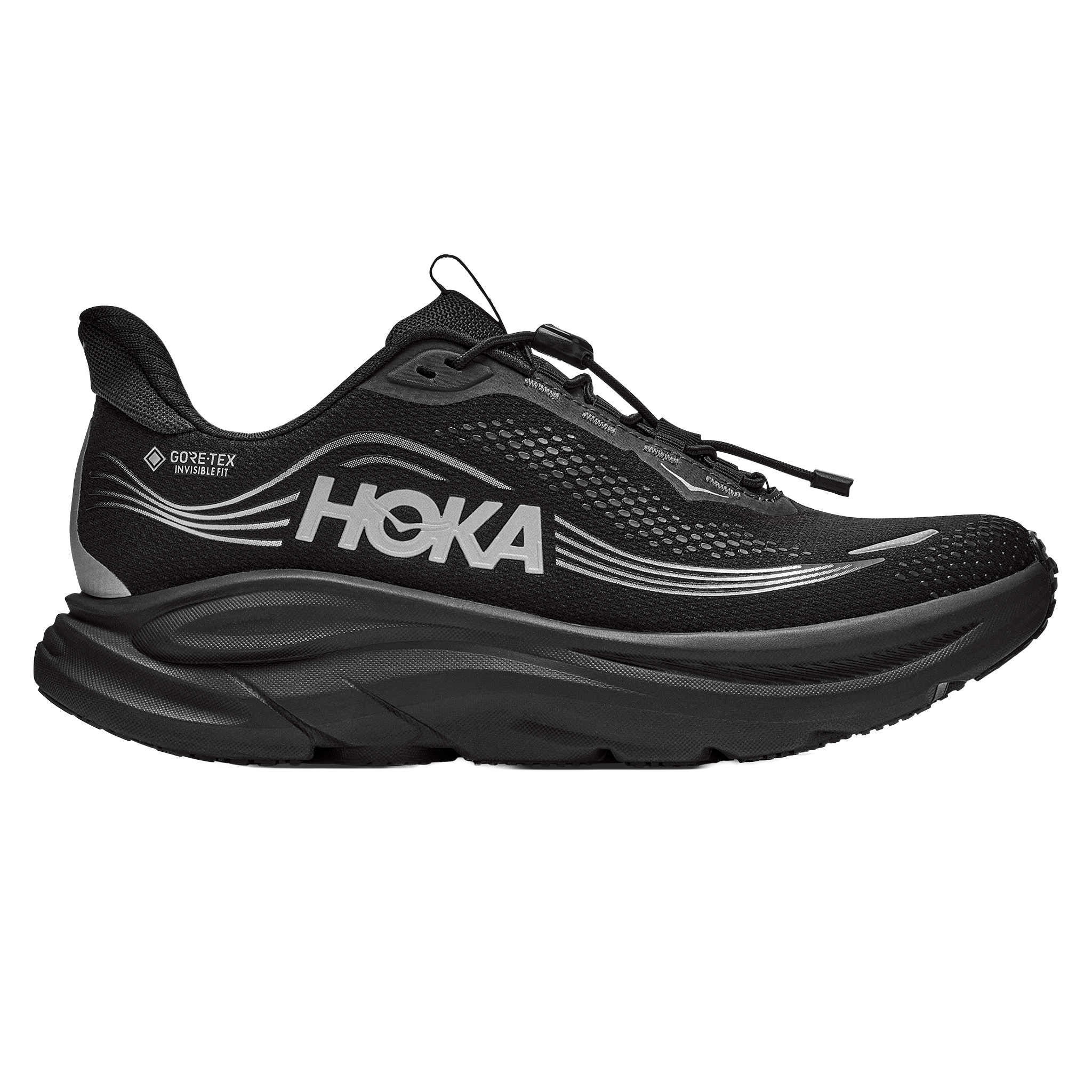Hoka Mens Clifton 11 GTX - Black/Black - Neutral - AW26
