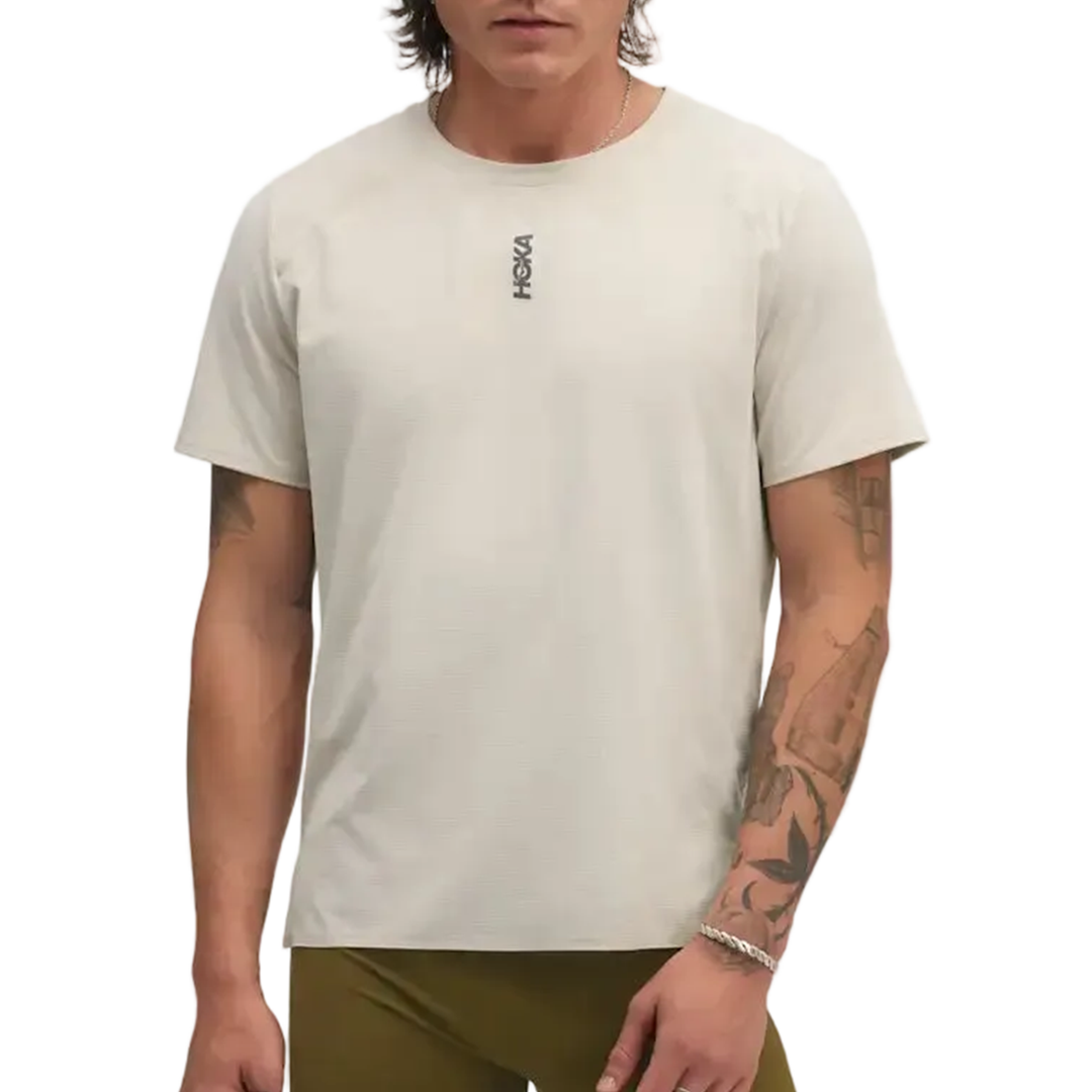 Hoka Mens Everyrun Short Sleeve - River Rock Grey - AW26