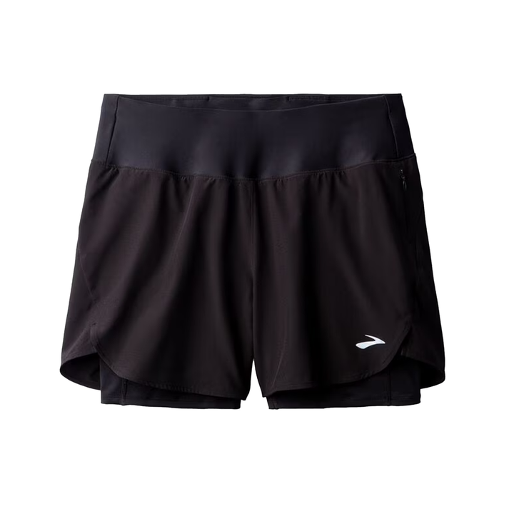 Brooks Womens Chaser 5" 2-in-1 Short 2.0 - Black