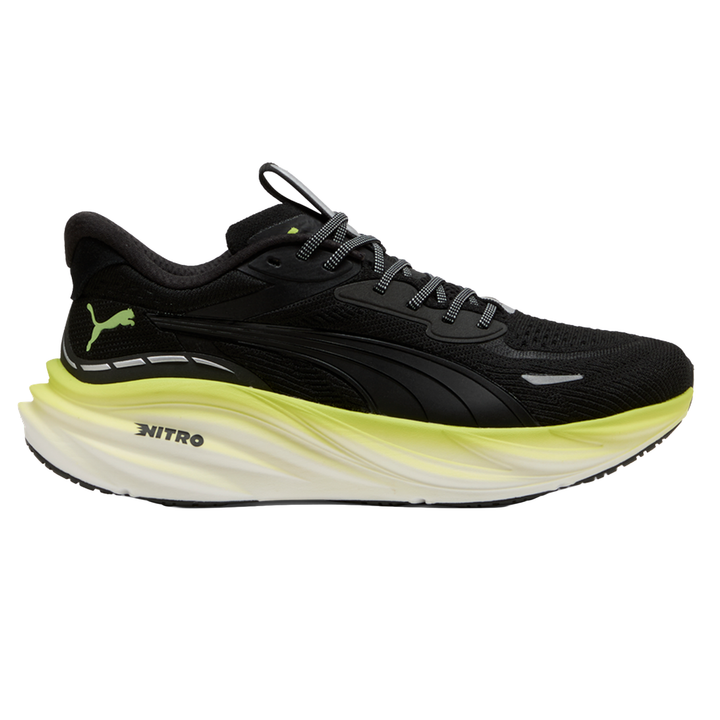 Puma Mens Magnify NITRO 3 - Puma Black/Sunny Lime - Neutral - AW26