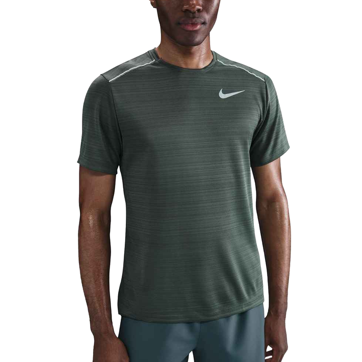 Nike Mens Dri-FIT Miler Tee- Vintage Green/Reflective Silver
