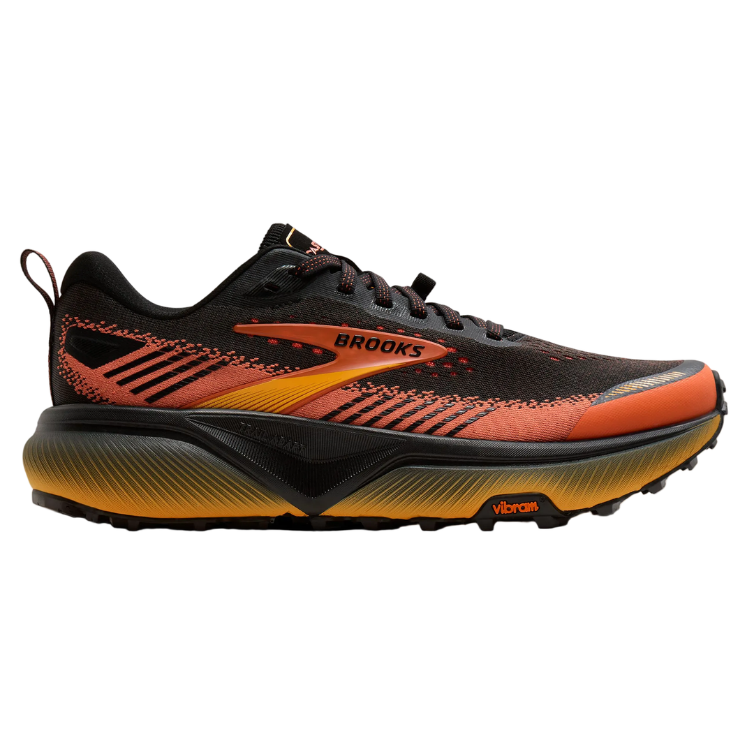 Brooks Mens Cascadia 20 - Black/Tigerlily/Orange - Trail - AW26