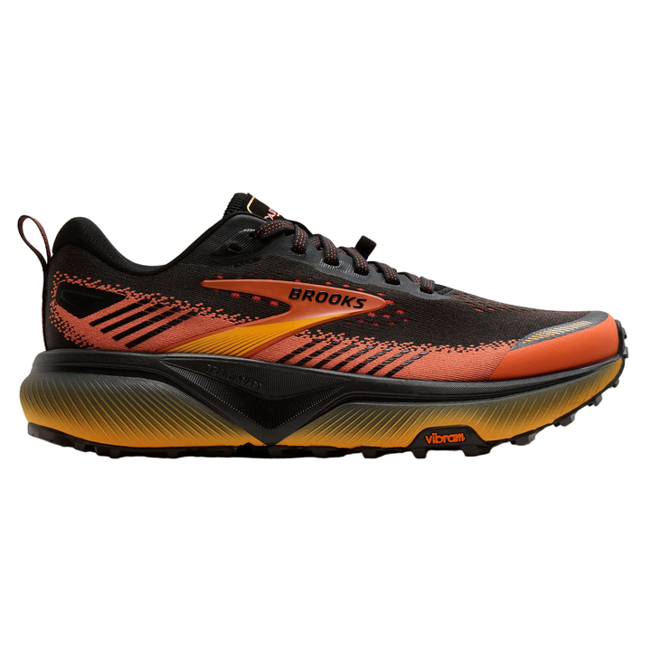 Brooks Mens Cascadia 20 - Black/Tigerlily/Orange - Trail - AW26