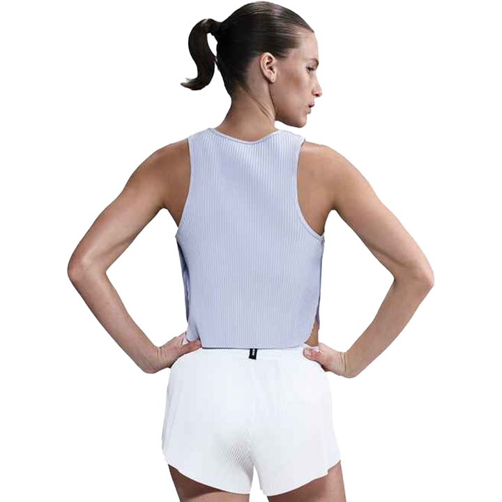 Nike Womens Dri-FIT ADV Cropped Running Tank Top - Ghost/Blue Void