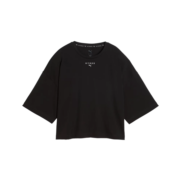 Puma x Hyrox Womens Cropped Lifestyle Tee - Puma Black - AW26