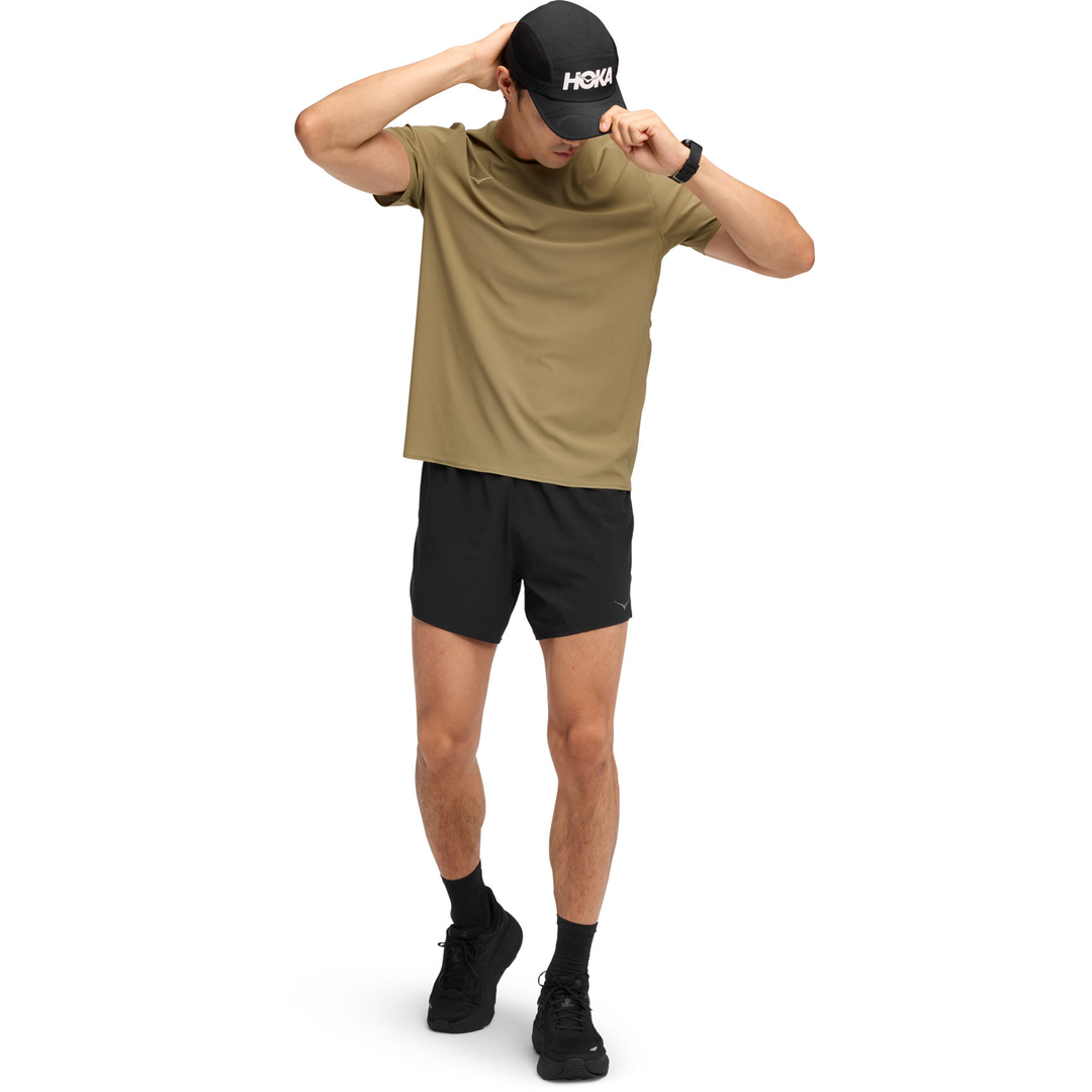 Hoka Mens Glide 5" Short with Brief - Black