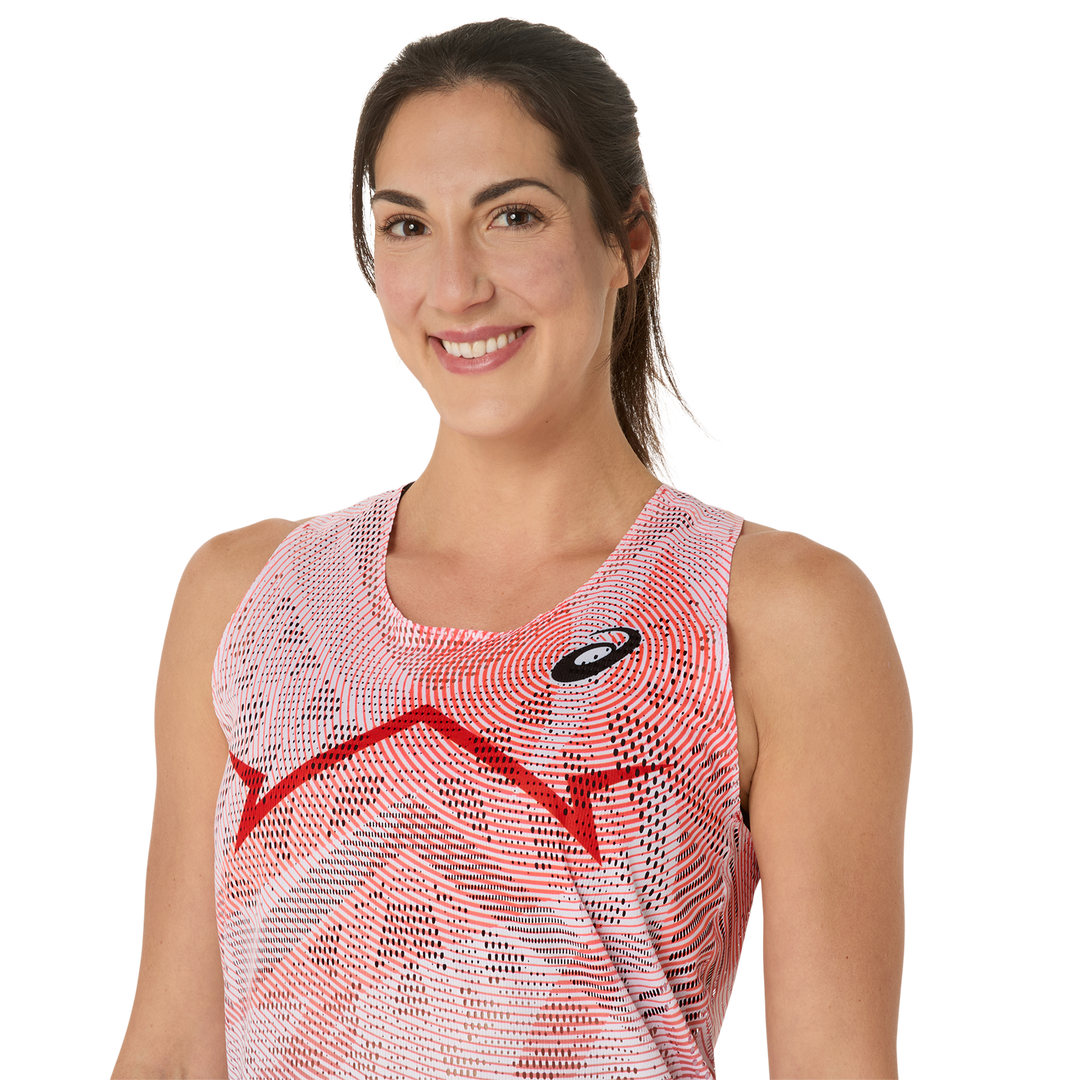 Asics Womens Metaspeed Singlet - Flash Red - AW25