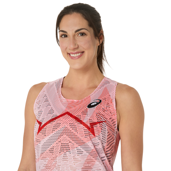 Asics Womens Metaspeed Singlet - Flash Red - AW25