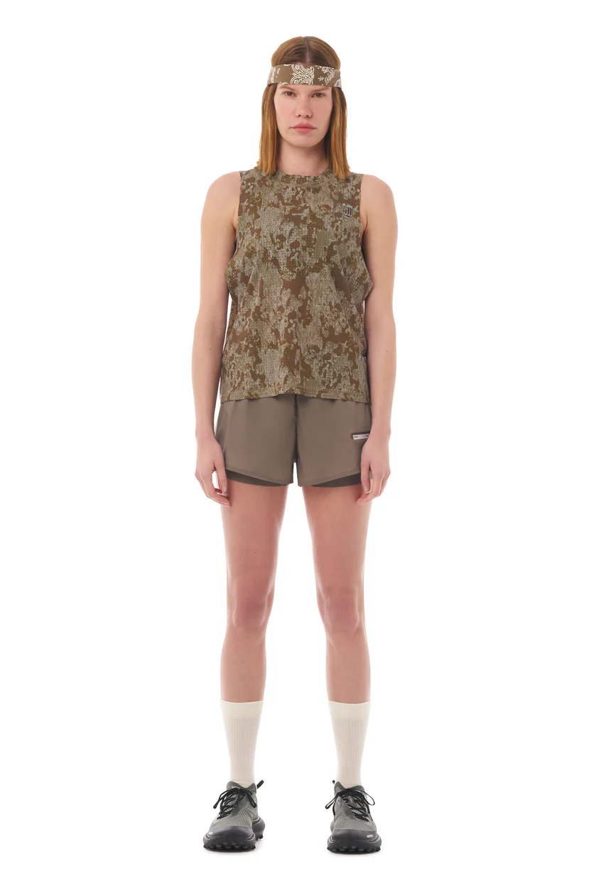 Satisfy Womens Space-O Muscle Tee - Camo - SS26