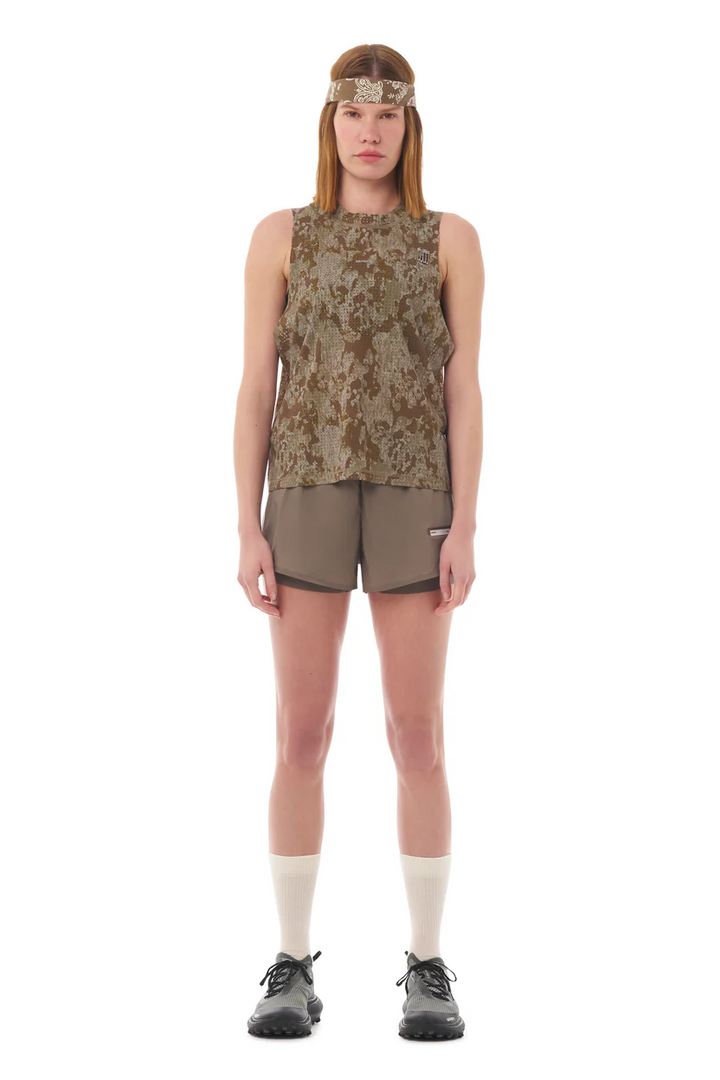 Satisfy Womens Space-O Muscle Tee - Camo - SS26