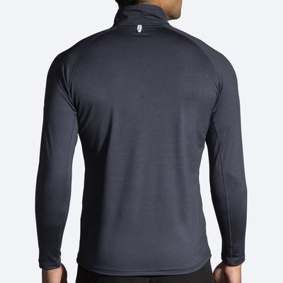 Brooks Mens Dash 1/2 Zip - Heather Concrete