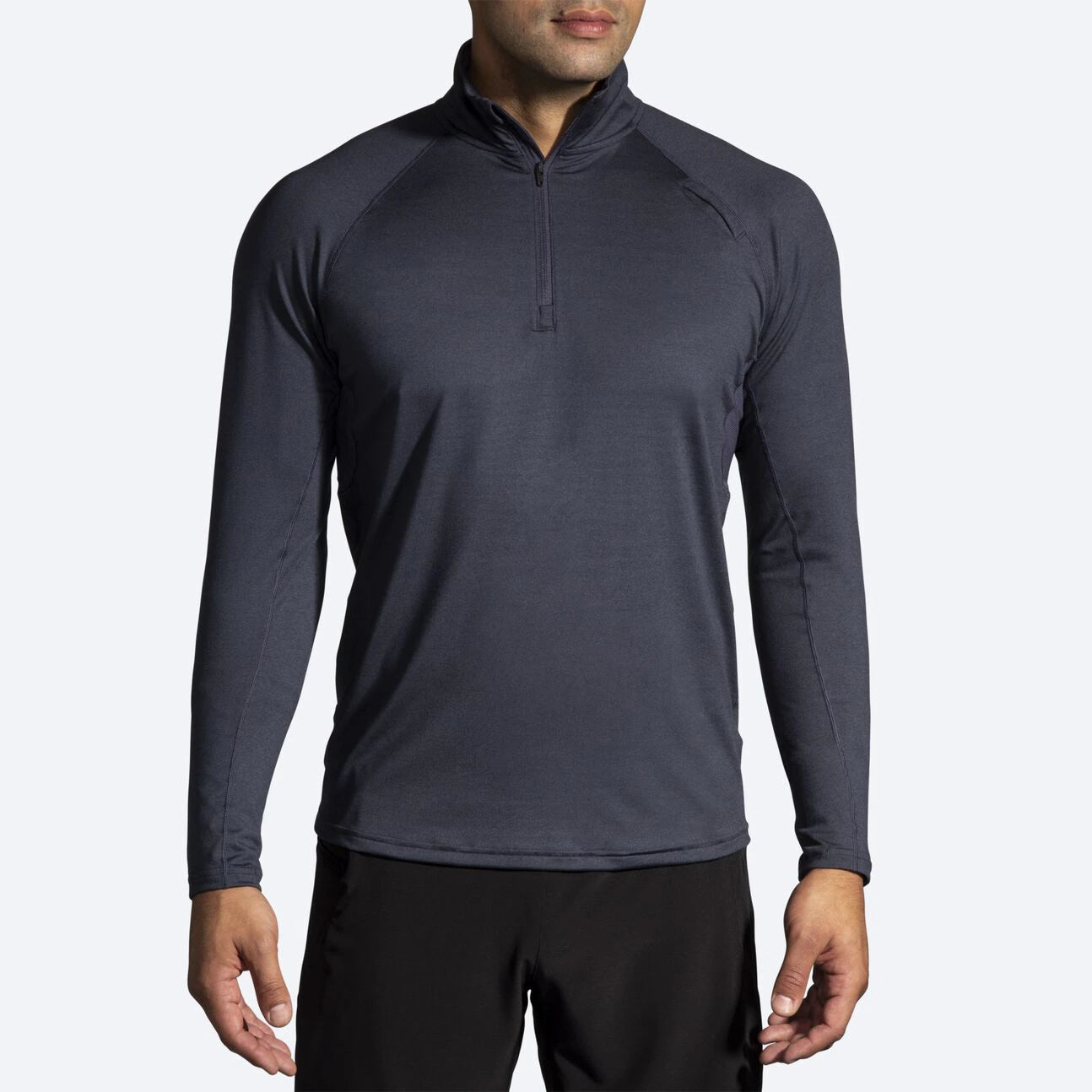 Brooks Mens Dash 1/2 Zip - Heather Concrete