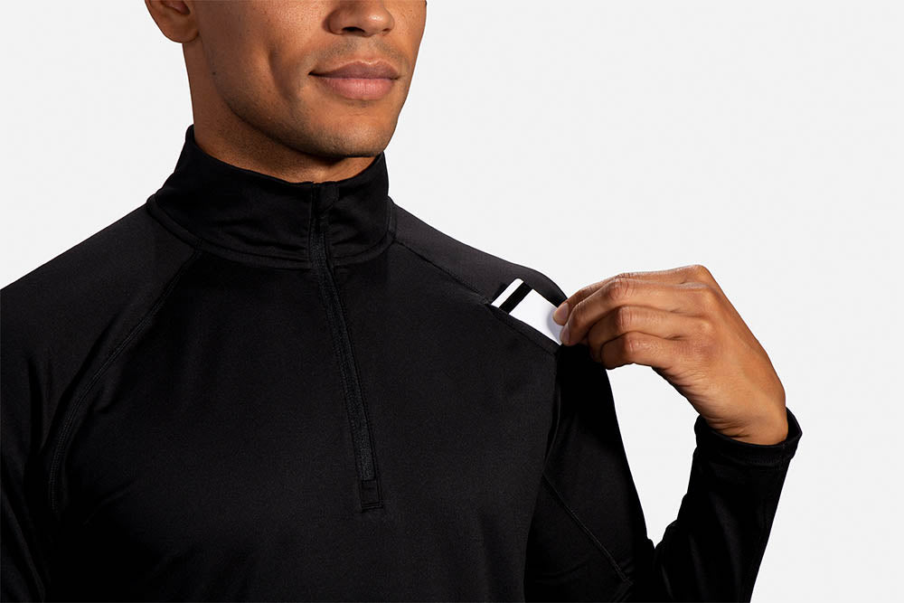 Brooks Mens Dash 1/2 Zip - Black