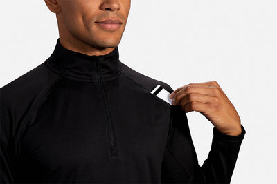 Brooks Mens Dash 1/2 Zip - Black