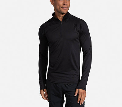 Brooks Mens Dash 1/2 Zip - Black