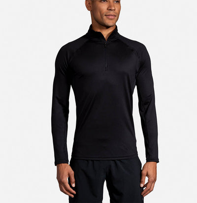 Brooks Mens Dash 1/2 Zip - Black
