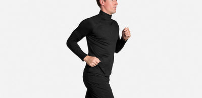 Brooks Mens Dash 1/2 Zip - Black