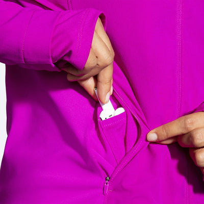 Brooks Womens Fusion Hybrid Jacket - Magenta/Heliotrope