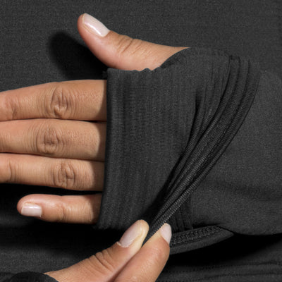 Brooks Womens Notch Thermal Long Sleeve - Black