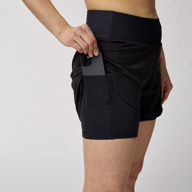 Brooks Womens Chaser 5" 2-in-1 Short 2.0 - Black