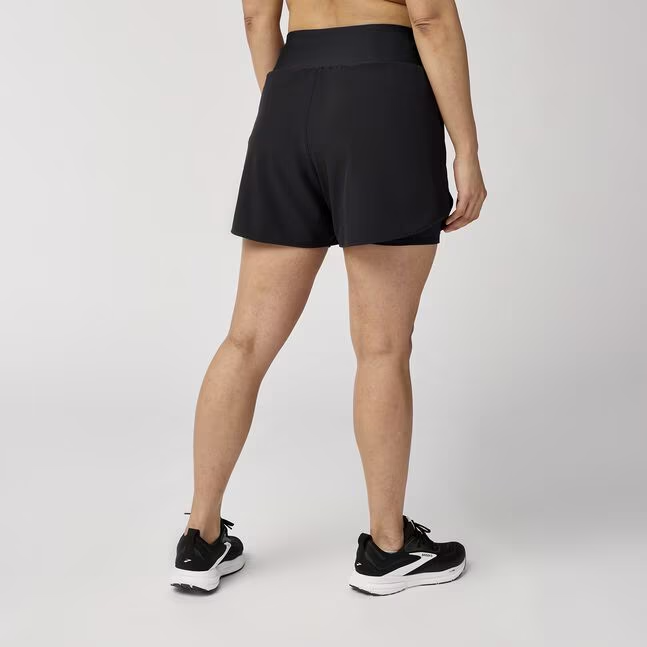 Brooks Womens Chaser 5" 2-in-1 Short 2.0 - Black