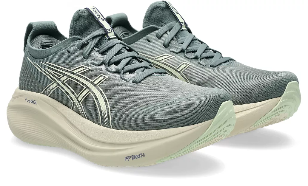 Asics Womens Gel Nimbus 27 - Monument Blue/Whisper Green - Neutral - AW25