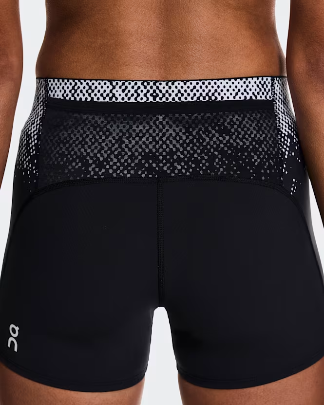 ON Womens Zero Short Tights - Black/White - SS26