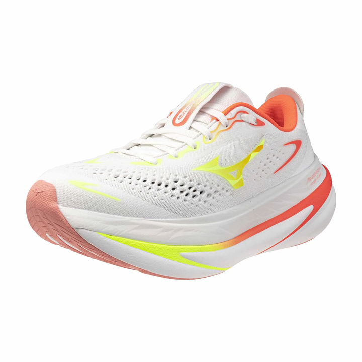 Mizuno Womens Sky Prime - White/Lime Pulp/Lava Orange - Neutral - AW26