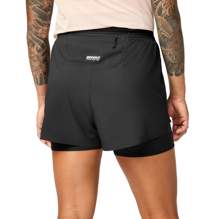 Brooks Womens Cascadia 2-in-1 Short - Black