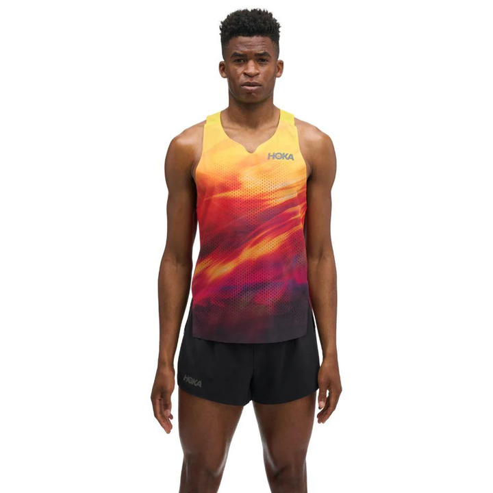 Hoka Mens Race Day Singlet - Hoka Citrus Print - AW26