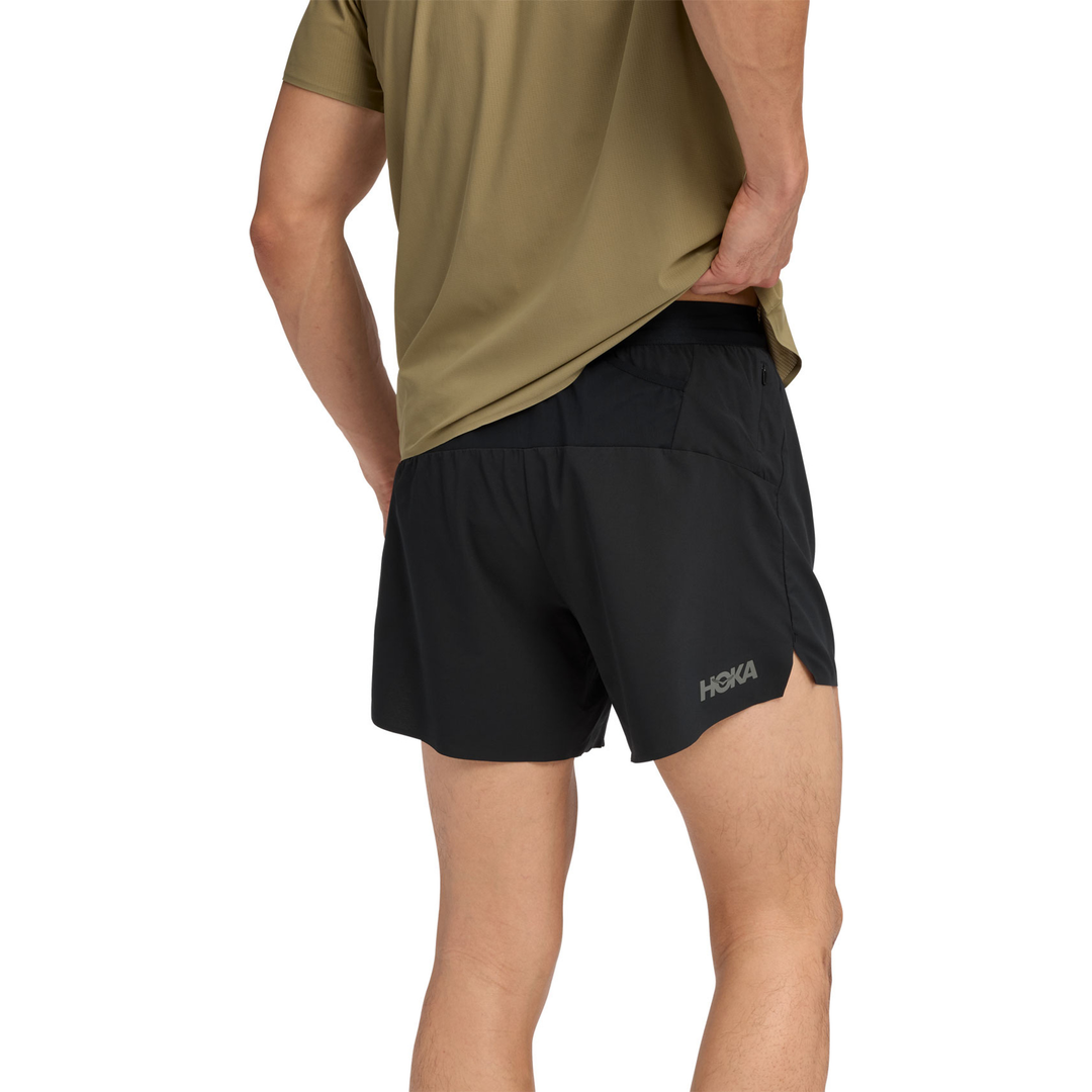 Hoka Mens Glide 5" Short with Brief - Black