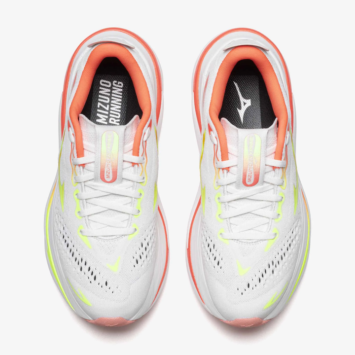 Mizuno Womens Sky Prime - White/Lime Pulp/Lava Orange - Neutral - AW26