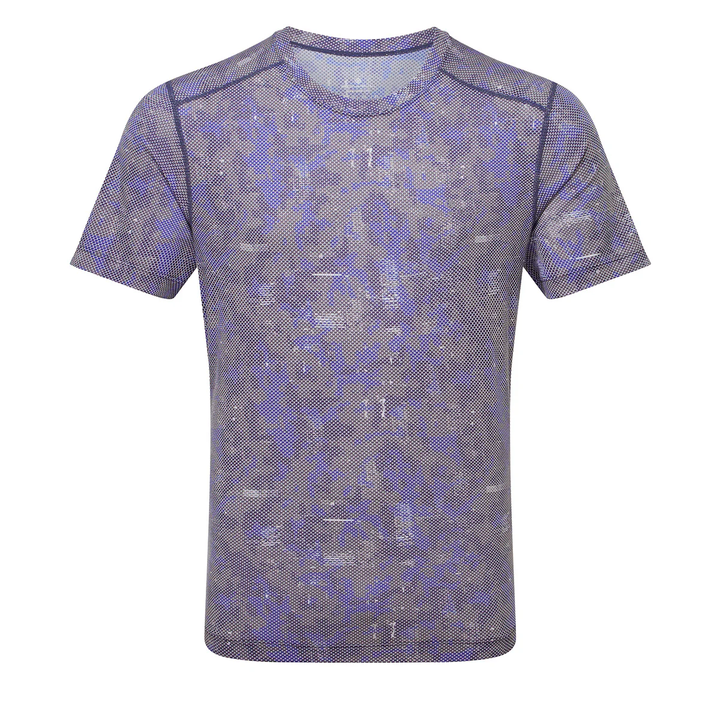 RonHill Mens Tech Golden Hour S/S Tee - Ocean Pixel - AW25