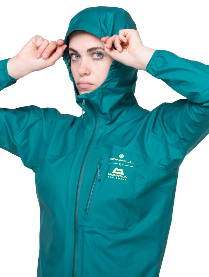 RonHill Womens Tech Gore-Tex Mercurial Jacket - Marine/Acid