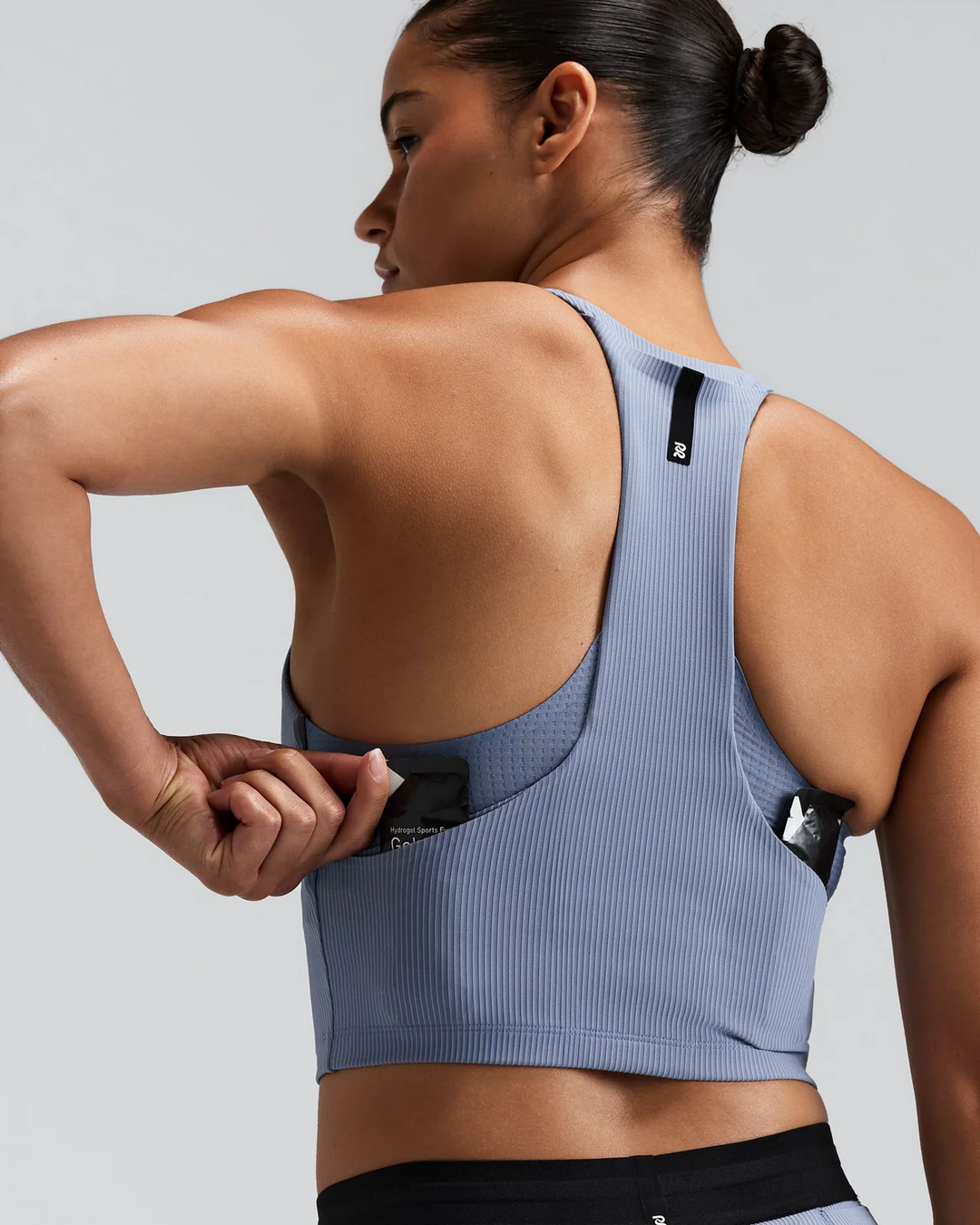 Bandit Women's Striped Cadence Zip Front Race Crop - Steel Horizon/Pavilion Blue - AW26