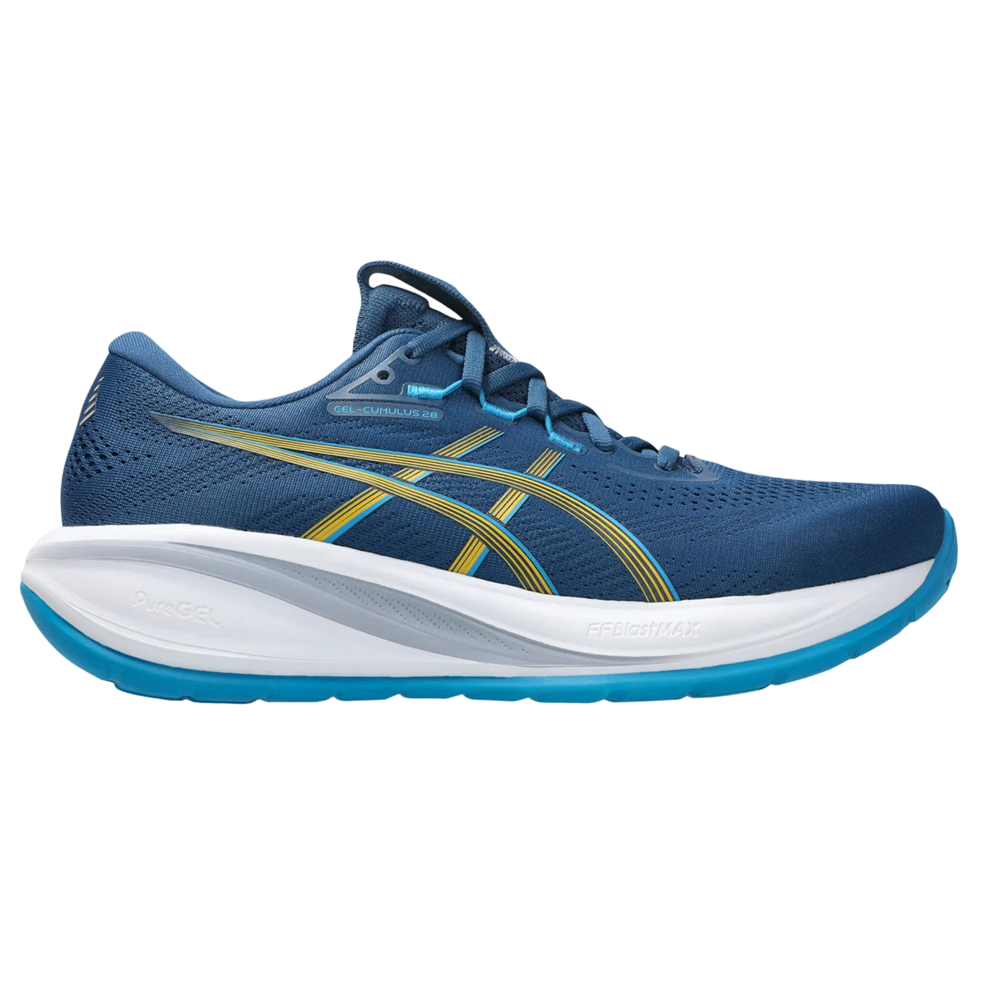 Asics Herren Gel Cumulus 28 – Twilight Blue/Yamabuki – Neutral – SS26