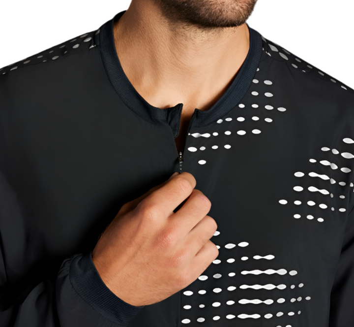 Hoka Mens 1/2 Zip Wind Shell - Black