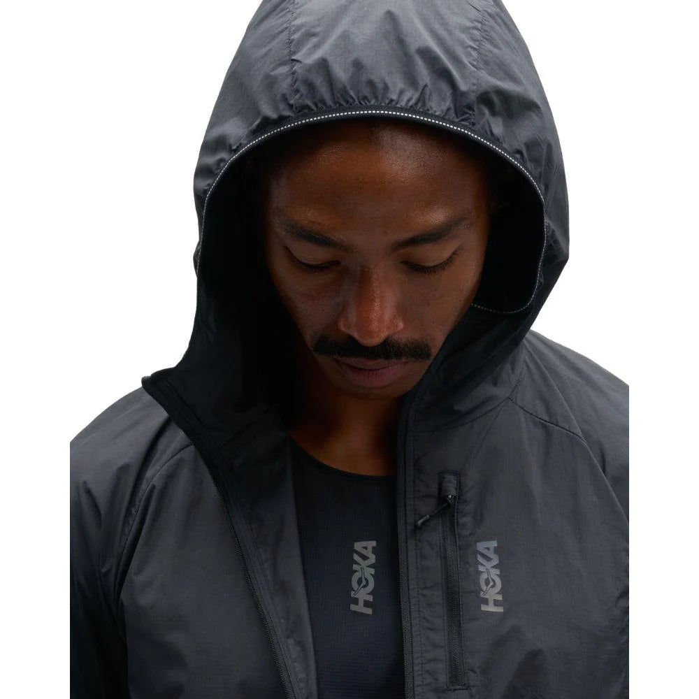 Hoka Mens Skyflow Wind Jacket - Black - AW26