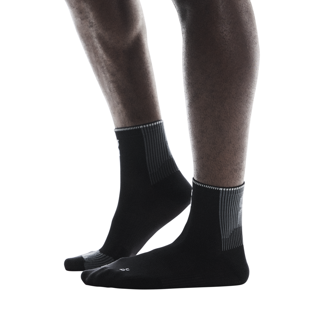 On Performance Run Sock Mid Unisex - Black/Eclipse