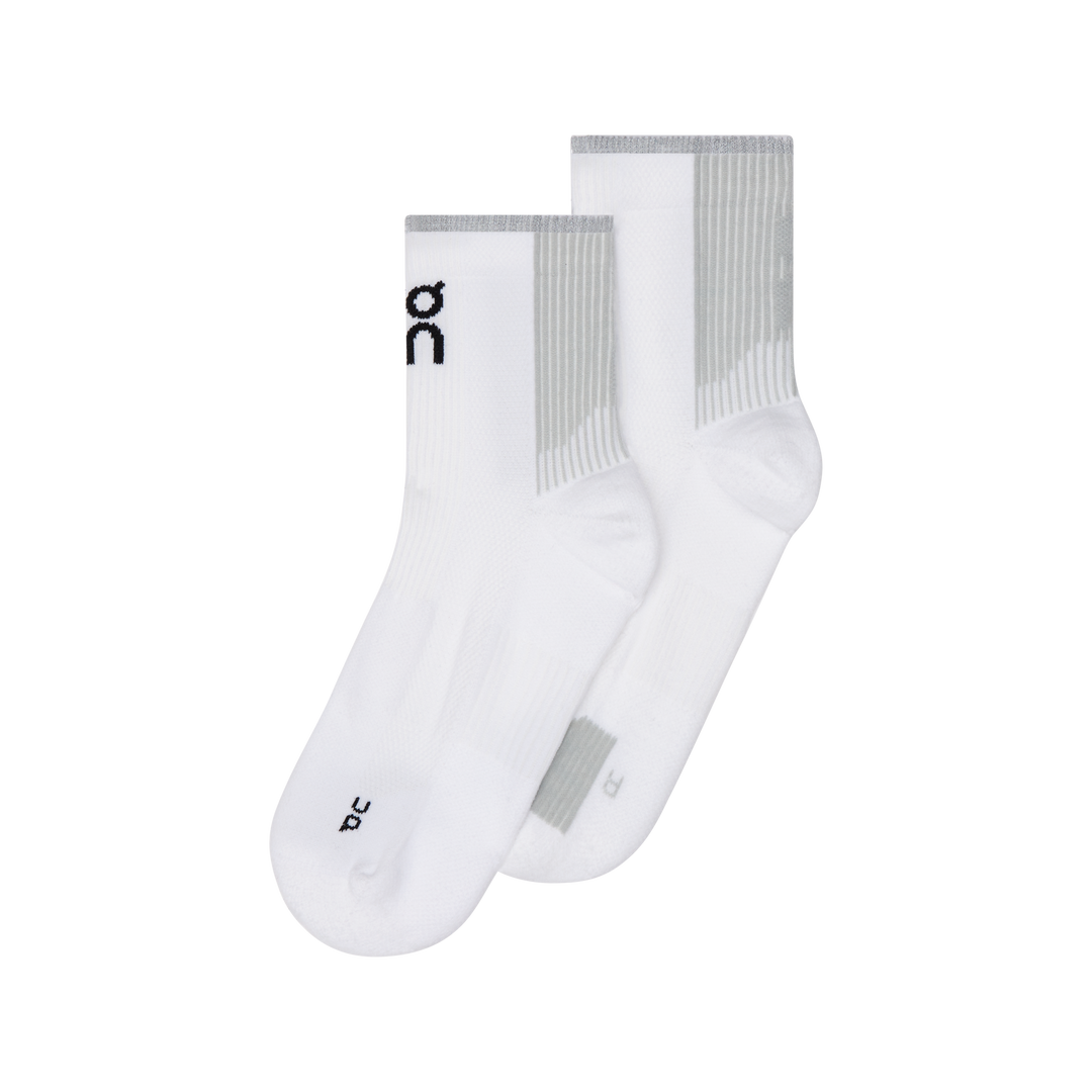 On Performance Run Sock Mid Unisex - White/Glacier