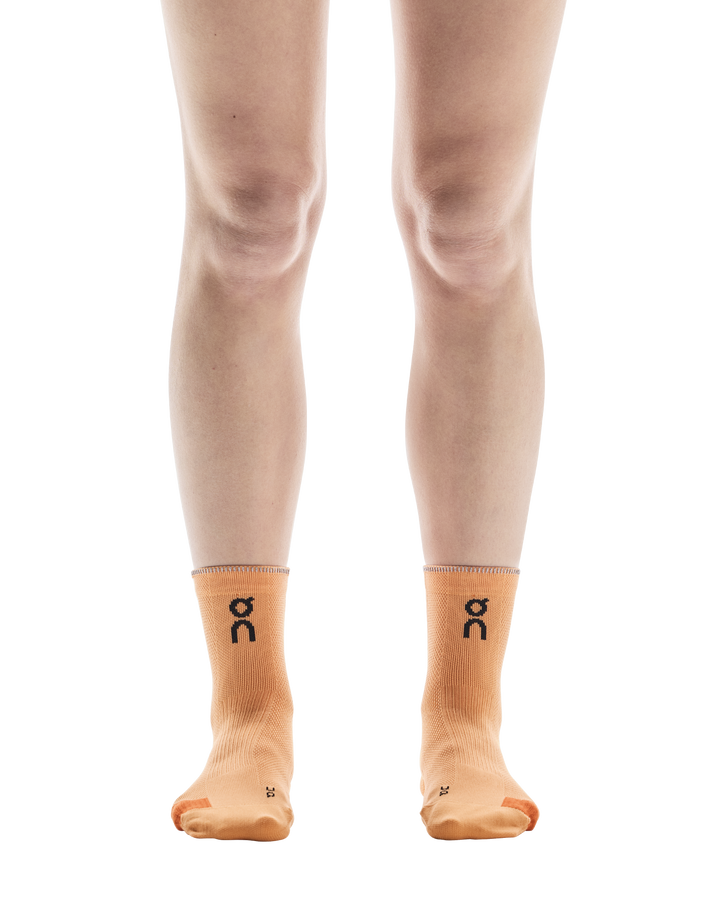 On Performance Run Sock Mid Unisex - Tangerine/Flame