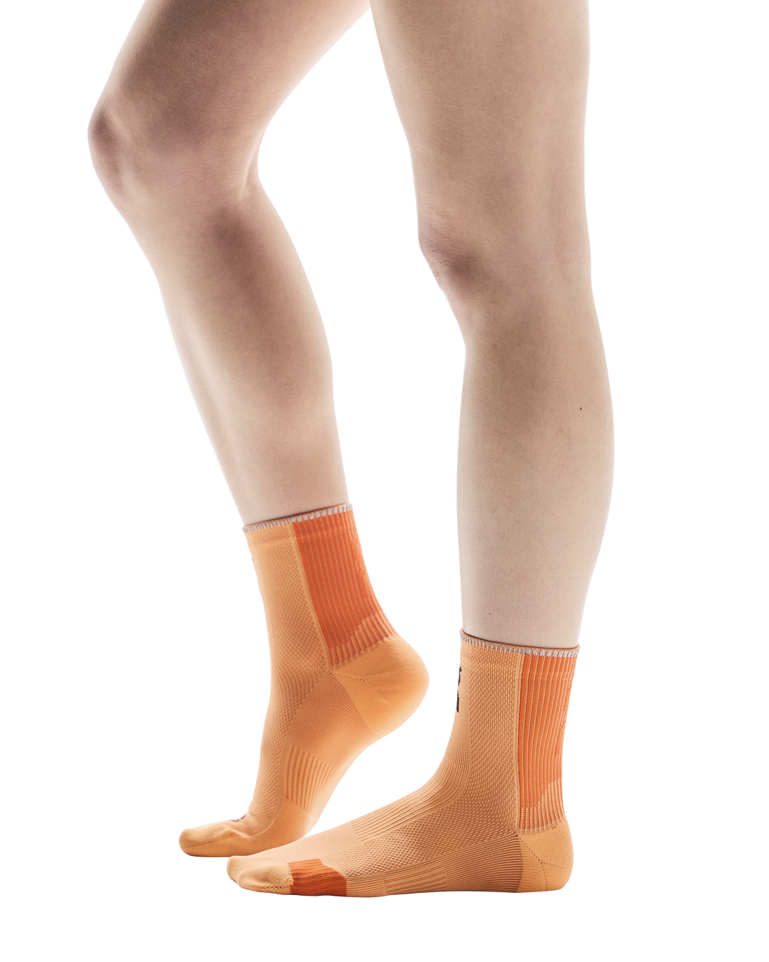 On Performance Run Sock Mid Unisex - Tangerine/Flame