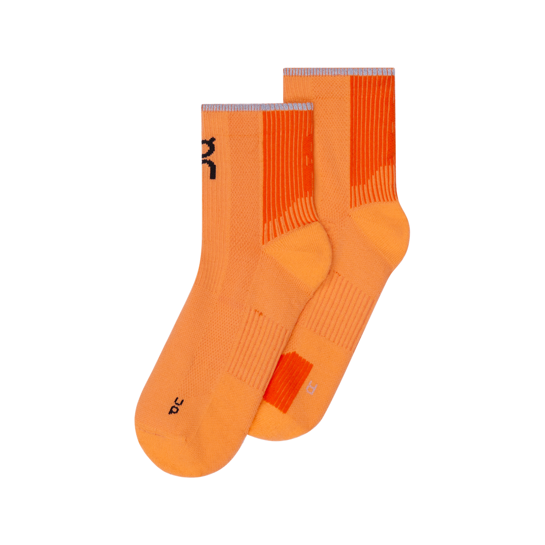 On Performance Run Sock Mid Unisex - Tangerine/Flame