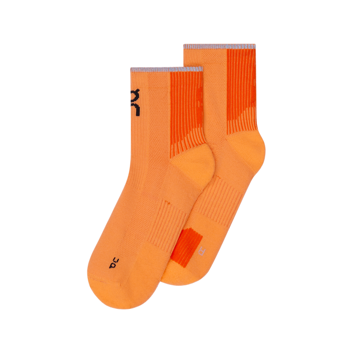 On Performance Run Sock Mid Unisex - Tangerine/Flame