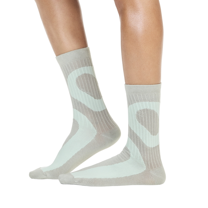 On Liquid Logo Sock High 2er-Pack Unisex – Elfenbein/Zinn