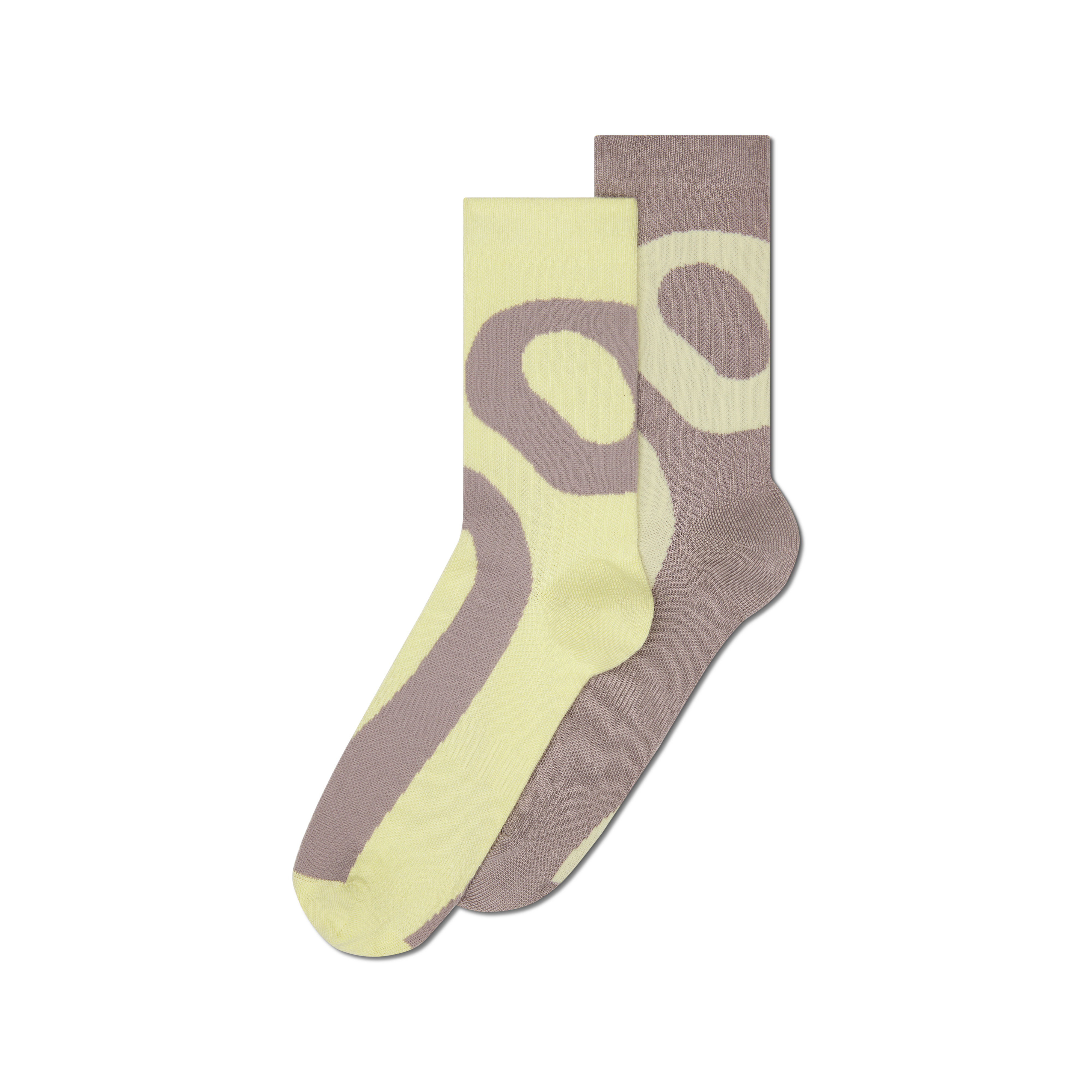 On Liquid Logo Sock High 2-Pack Unisex - Zinc/Linen