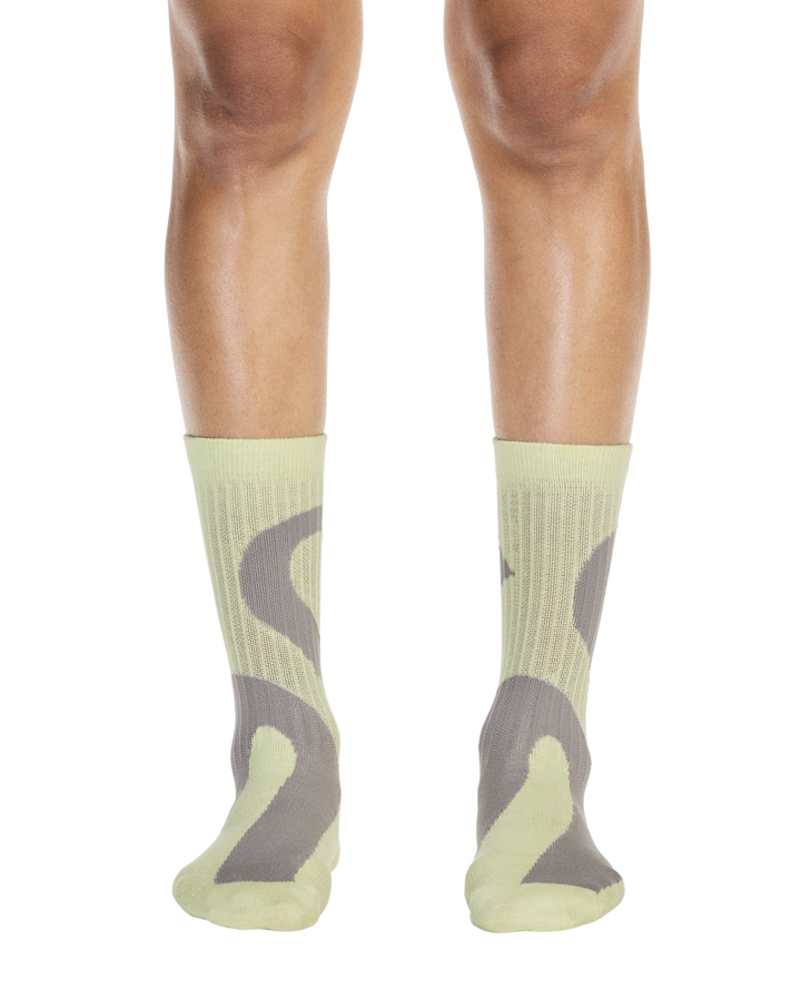 On Liquid Logo Sock High 2-Pack Unisex - Zinc/Linen